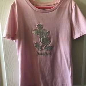Disney pink tee with sparkly Mickey
